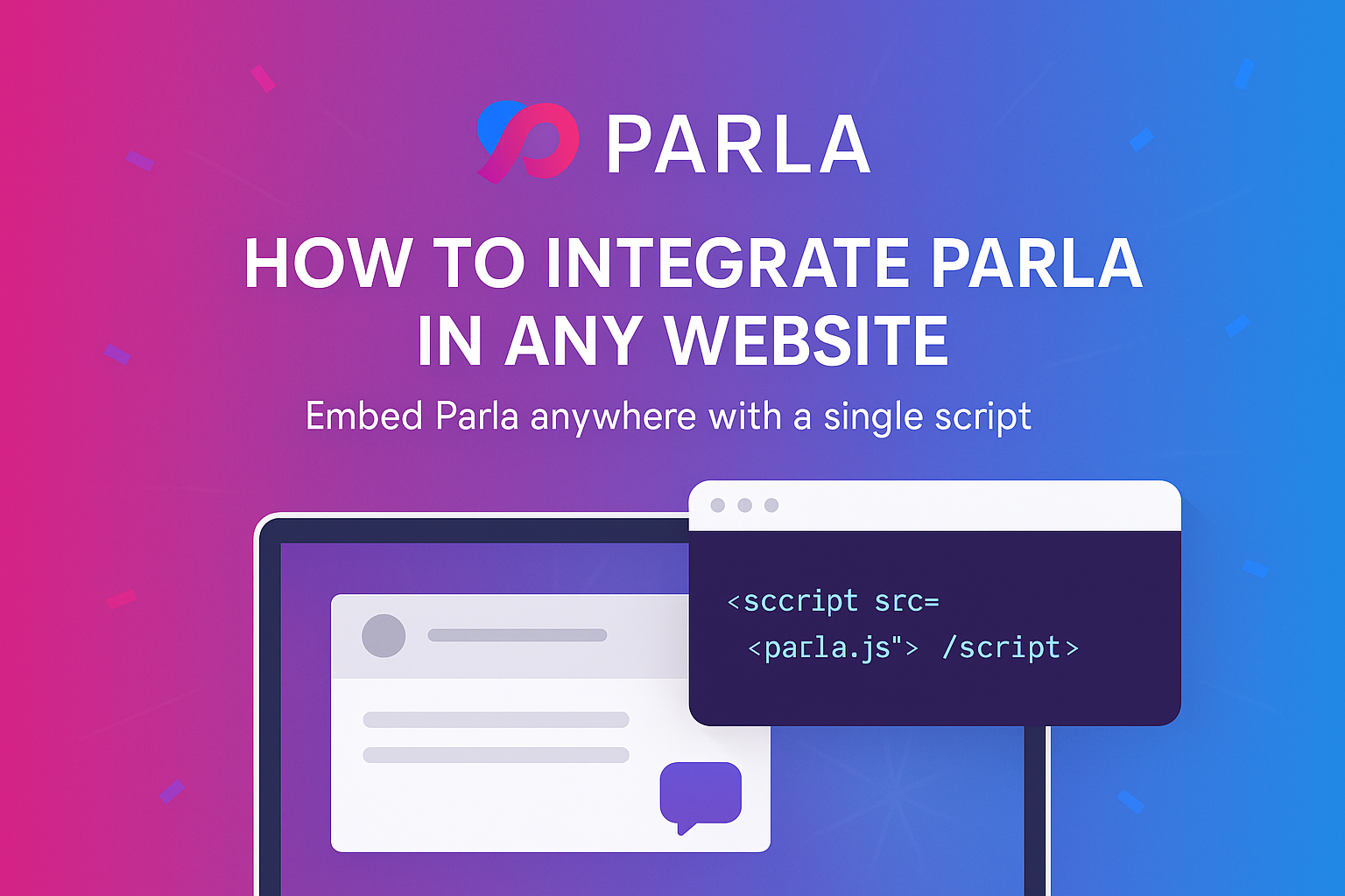 Add Parla Connect to Any Website